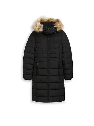 TOM TAILOR | Steppmantel | schwarz